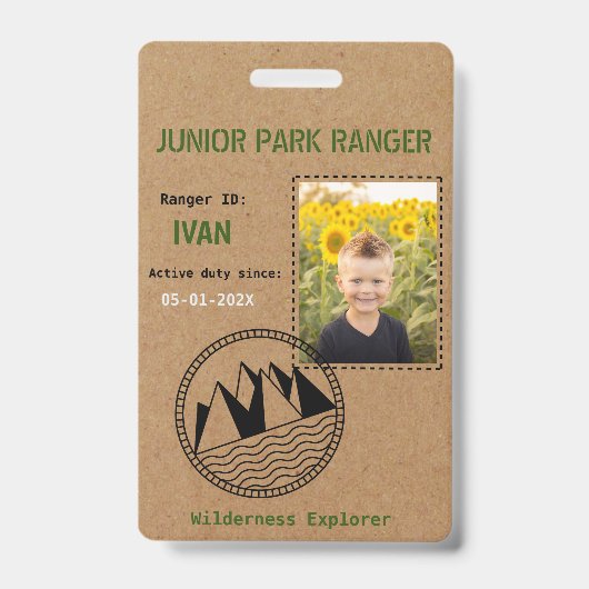 Junior Park Ranger Verjaardagsfeest Badge (Voorzijde)