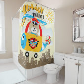 Junior Pilot Beer Douchegordijn (In situ)