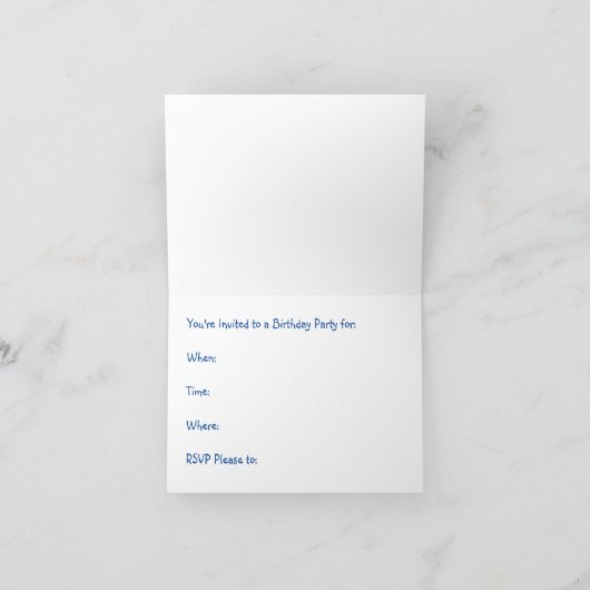 junior politieagent Birthday Invite (Binnen)