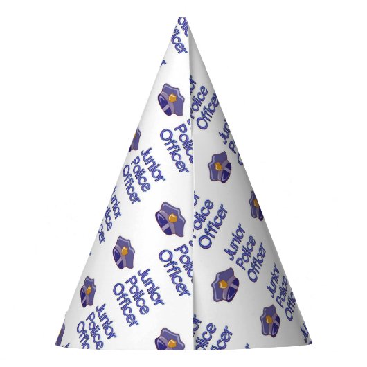 junior politieman feesthoedjes (Achterkant)