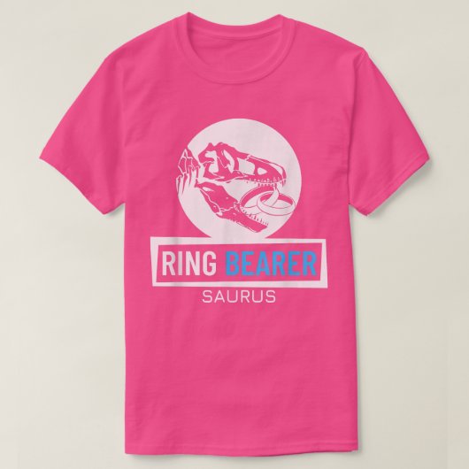 Junior Ring Bearer Saurus Wedding Party Kids Ring  T-shirt (Design voorkant)