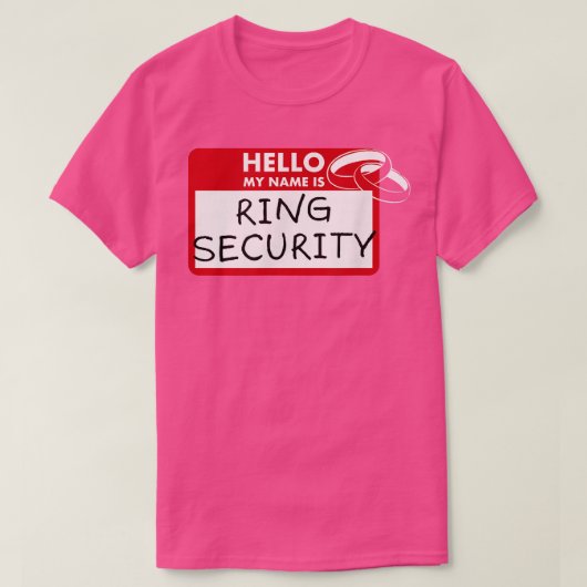 Junior Ring Security Wedding Party ID Label Kinder T-shirt (Design voorkant)