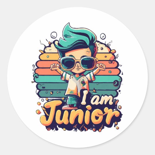 Junior Ronde Sticker (Voorkant)