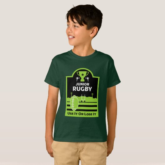 Junior Rugby Players T-Shirt (Voorkant volledig)
