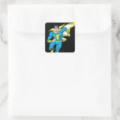 Junior Running Vierkante Sticker (Tas)