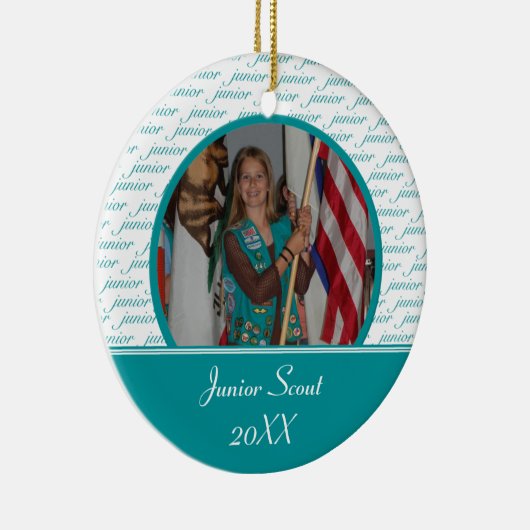 Junior Scout Photo Ornament (Rechts)