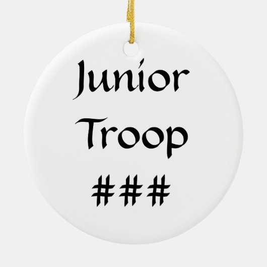 Junior Sled Brunette Keramisch Ornament (Achterkant)