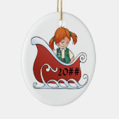 Junior Sled Redhead Keramisch Ornament (Rechts)