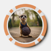 Junior stokstaartje basketball speler, poker chips (Achterkant)