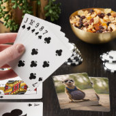 Junior stokstaartje basketballspeler, pokerkaarten (Insitu)