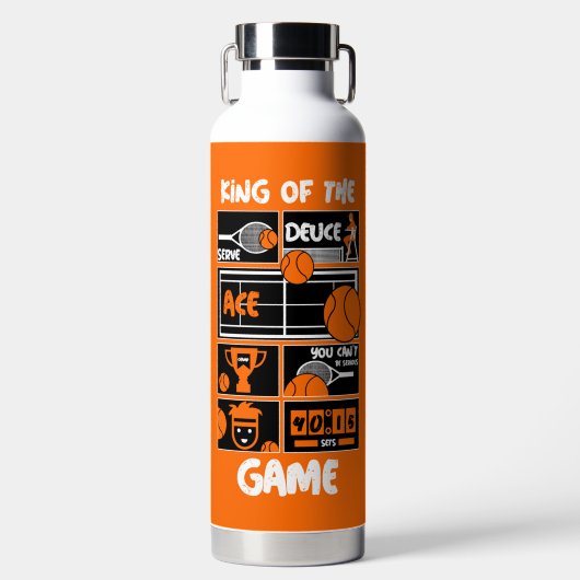 Junior Tennis Player T-Shirt Waterfles (Voorkant)