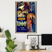Junior the Uncanny in The Tummy. Poster (Thuiskantoor)