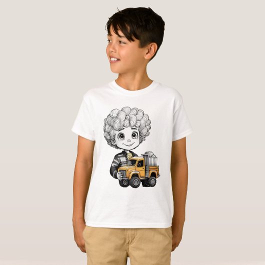 Junior Trucker Unisex Kind T-shirt (Voorkant volledig)