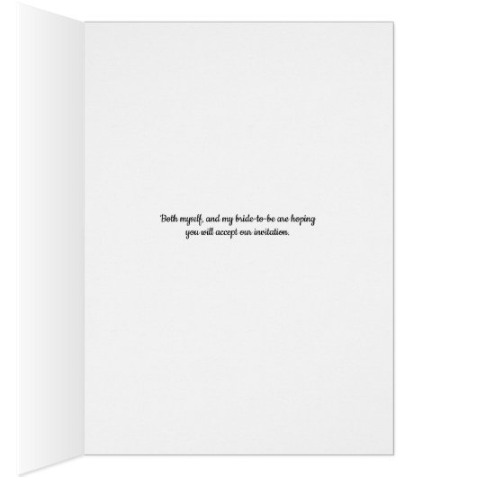 Junior Usher Invitation and Request Faux Wood (Binnen (Rechts))