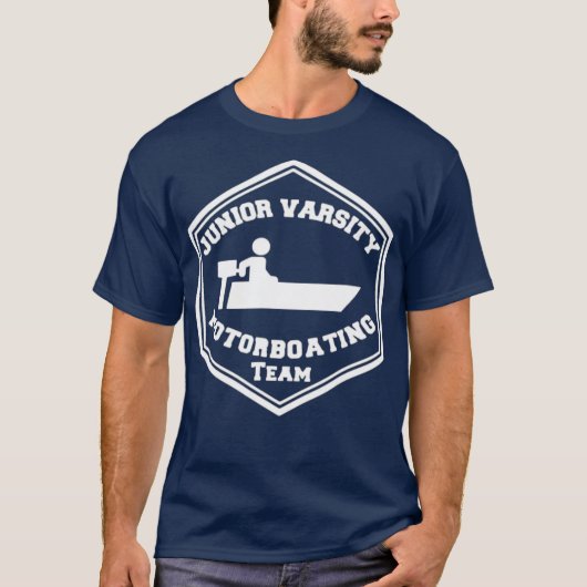 Junior Varsity Motorboating Team Novelty Frat T-shirt (Voorkant)