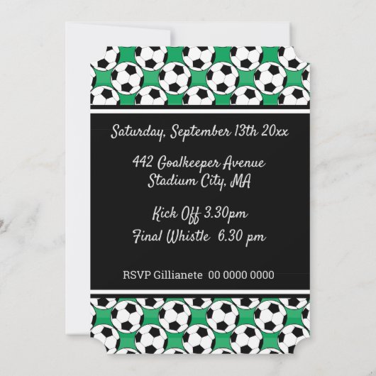 Junior youth soccer event kaart (Achterkant)