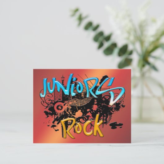 Juniors Rock Briefkaart (Staand voorkant)