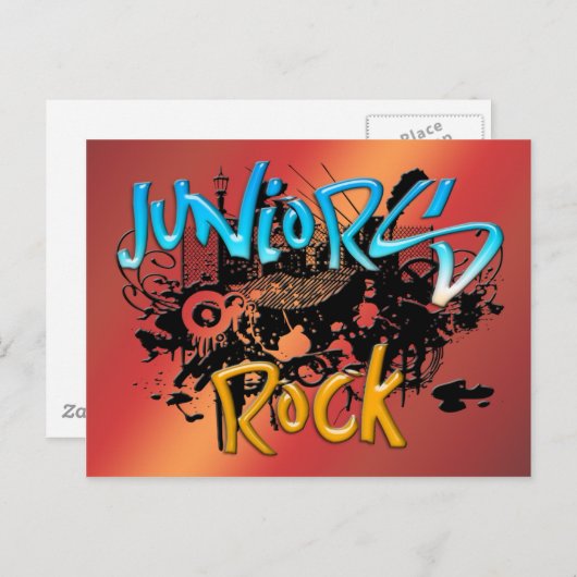 Juniors Rock Briefkaart (Voorkant / Achterkant)