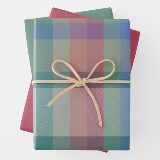 Juniper & Berry Wrapping Paper Flat Sheet Set of 3 (In situ)