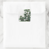 Juniper Bonsai Forest Vierkante Sticker (Tas)