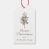 Juniper Branch Custom Vakantie Custom Cadeaulabel (Voorkant)