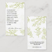 Juniper Branches Visitekaartje (Voorkant / Achterkant)