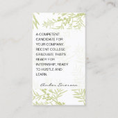 Juniper Branches Visitekaartje (Voorkant)