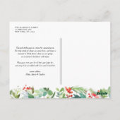 Juniper en Holly Krans Vrolijke Kerstfoto Briefkaart (Achterkant)