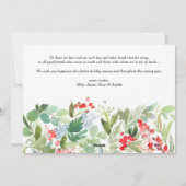 Juniper en Holly Krans Vrolijke Kerstfoto Feestdagenkaart (Achterkant)