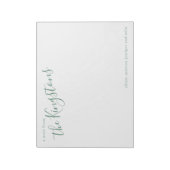 Juniper Family Name Script Notitieblok (Linkerzijde)