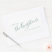 Juniper Family Name Script Rechthoekige Sticker (Envelop)