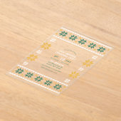 Juniper Glow Ugly Sweater Christmas Party Acryl Uitnodigingen (Laagn)