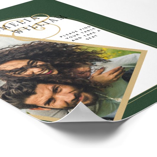 JUNIPER GREEN GOLD FOTO TROUWKAARTJE POSTER (Hoek)