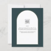 Juniper Green Gold Modern Wedding INVITE QR Code (Achterkant)