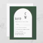 JUNIPER GREEN GOLD PHOTO Wedding INVITE (Voorkant / Achterkant)