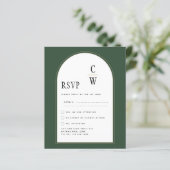 JUNIPER GREEN GOLD PHOTO Wedding INVITE (Staand voorkant)