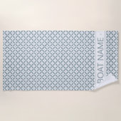 Juniper Green & White Hamptons Style, op maat gema Strandlaken (Voorkant)