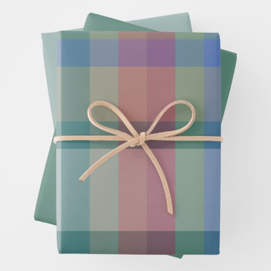 Juniper & Mint Wrapping Paper Flat Sheet Set of 3 (In situ)
