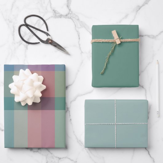 Juniper & Mint Wrapping Paper Flat Sheet Set of 3 (Voorkant)