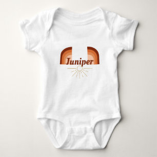Juniper Name Outfit Boho Hippie Rainbow Neutral Romper