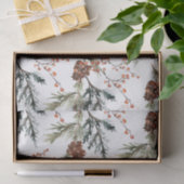 Juniper Pine Branches Cones Ilex Berries Tissuepapier (Geschenk)