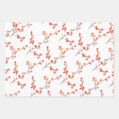 Juniper Pine Tree Branch Cones & Red Ilex Berries Inpakpapier Vel (Voorkant)