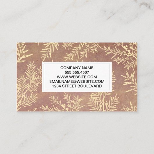Juniper takken textuur achtergrond visitekaartje (Achterkant)