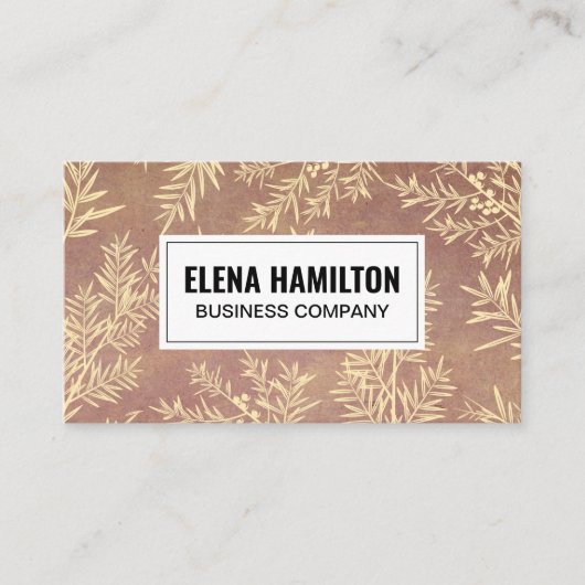 Juniper takken textuur achtergrond visitekaartje (Voorkant)