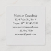 Juniper Tree Branch Pen Inkt Tekening Zwart Wit Vierkante Visitekaartje (Achterkant)