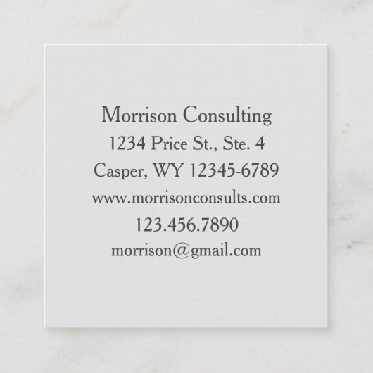 Juniper Tree Branch Pen Inkt Tekening Zwart Wit Vierkante Visitekaartje (Achterkant)