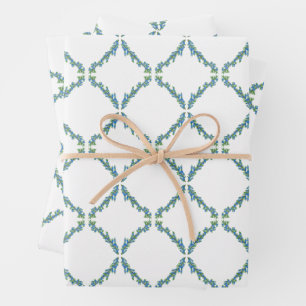 Juniper Trellis Winter Greens Gift Wrap Inpakpapier Vel