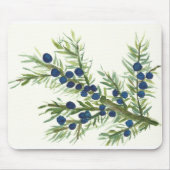 Juniper twig met blauwe bessen muismat (Voorkant)