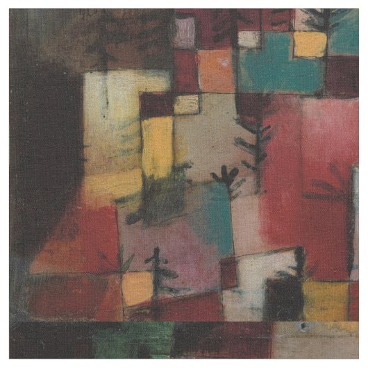 "Junipers" Paul Klee geïnspireerde stof (Close Up)