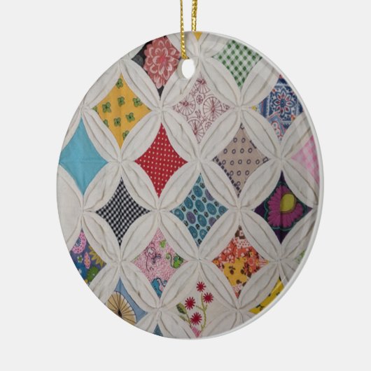 Juni's kathedraal raam kantelen sierbloem keramisch ornament (Links)